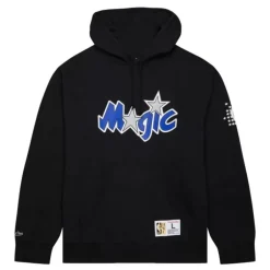 Men Mitchell & Ness Hoodies & Sweatshirts-Game Time Fleece Hoodie Vintage Logo Orlando Magic