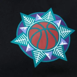 Men Mitchell & Ness Hoodies & Sweatshirts-Game Time Fleece Hoodie Vintage Logo Utah Jazz