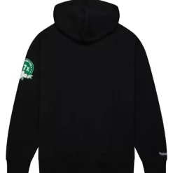 Men Mitchell & Ness Hoodies & Sweatshirts-Game Time Fleece Hoodie Vintage Logo Boston Celtics