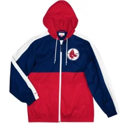 Men Mitchell & Ness Jackets & Outerwear-Gameday Lightweight Windbreaker Boston Red Sox