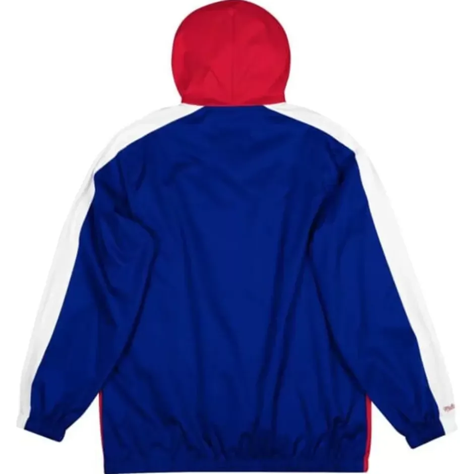 Men Mitchell & Ness Jackets & Outerwear-Gameday Lightweight Windbreaker Philadelphia 76Ers