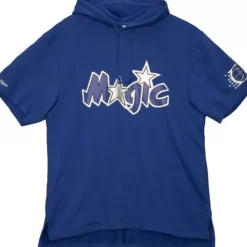 Men Mitchell & Ness T-Shirts & Tops-Gameday Ss Ft Hoodie Orlando Magic