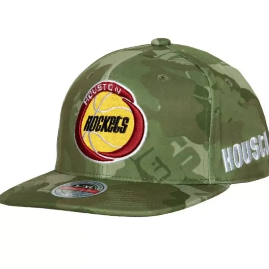 Mitchell & Ness Fitted-Ghost Camo Stretch Fitted Hwc Houston Rockets