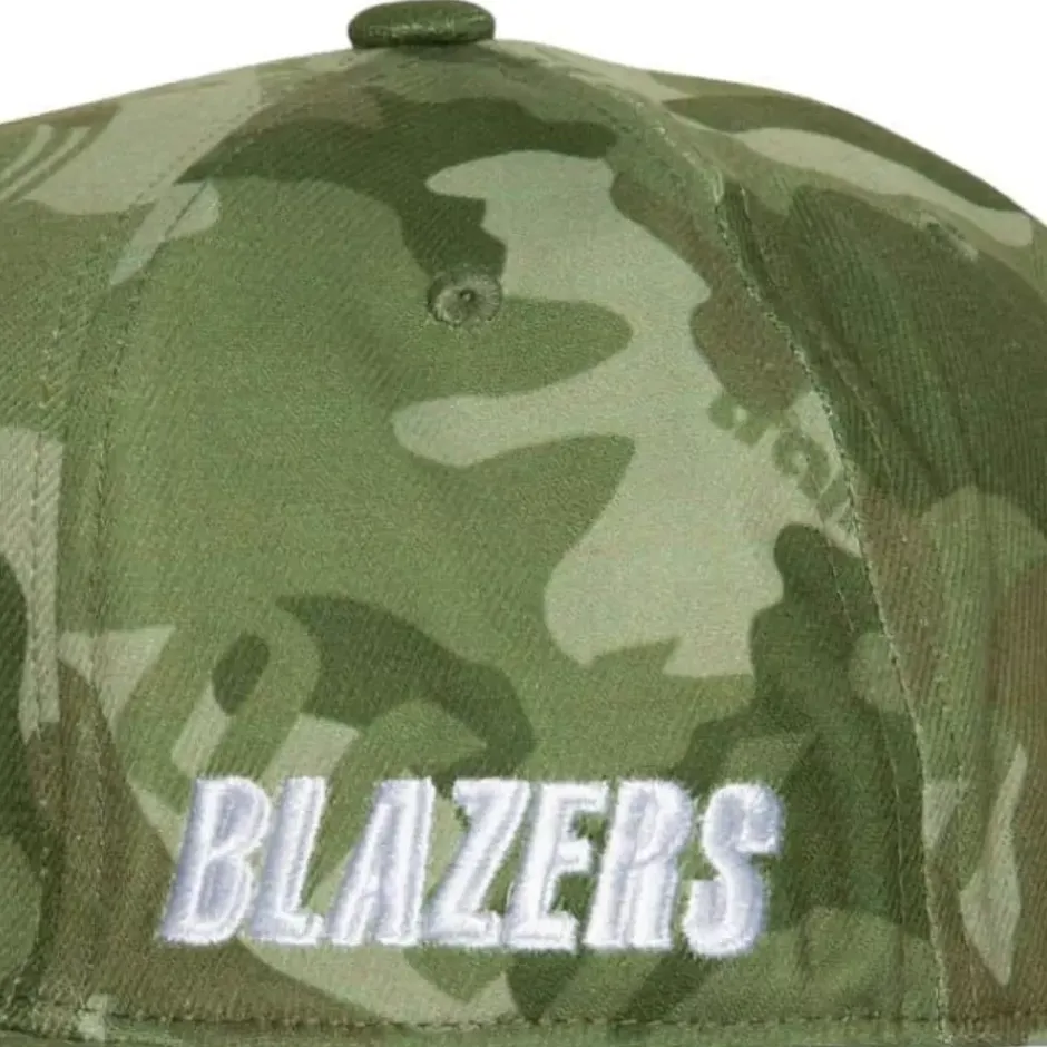 Mitchell & Ness Fitted-Ghost Camo Stretch Fitted Hwc Trail Portland Trail Blazers