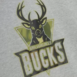 Men Mitchell & Ness Hoodies & Sweatshirts-Ghost Green Camo Hoody Milwaukee Bucks