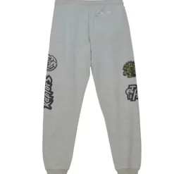 Men Mitchell & Ness Pants-Ghost Green Camo Sweatpants Toronto Raptors