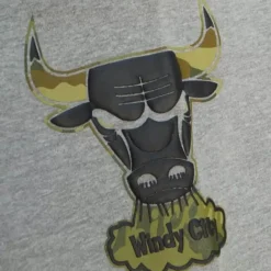 Men Mitchell & Ness Pants-Ghost Green Camo Sweatpants Chicago Bulls