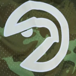 Men Mitchell & Ness Shorts-Ghost Green Camo Swingman Atlanta Hawks 1986-87 Shorts