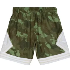 Men Mitchell & Ness Shorts-Ghost Green Camo Swingman Chicago Bulls 1997-98 Shorts
