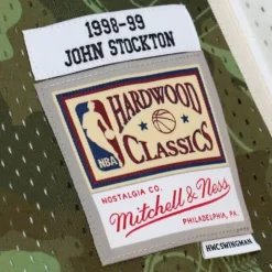 Mitchell & Ness Nba Swingman-Ghost Green Camo Swingman John Stockton Utah Jazz 1998-99 Jersey