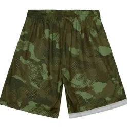 Men Mitchell & Ness Shorts-Ghost Green Camo Swingman Miami Heat 1996-97 Shorts