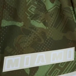 Men Mitchell & Ness Shorts-Ghost Green Camo Swingman Miami Heat 1996-97 Shorts