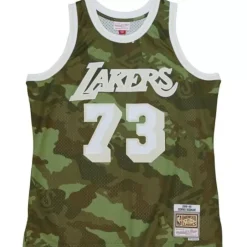 Mitchell & Ness Nba Swingman-Ghost Green Camo Swingman Dennis Rodman Los Angeles Lakers 1998-99 Jersey