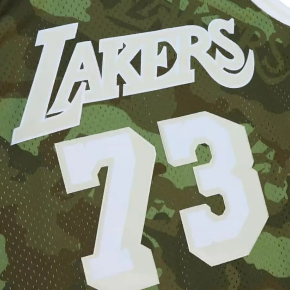Mitchell & Ness Nba Swingman-Ghost Green Camo Swingman Dennis Rodman Los Angeles Lakers 1998-99 Jersey