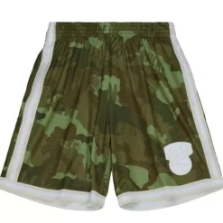 Men Mitchell & Ness Shorts-Ghost Green Camo Swingman New York Knicks 1991-92 Shorts