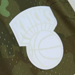 Men Mitchell & Ness Shorts-Ghost Green Camo Swingman New York Knicks 1991-92 Shorts