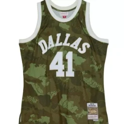 Mitchell & Ness Nba Swingman-Ghost Green Camo Swingman Dirk Nowitzki Dallas Mavericks 1998-99 Jersey