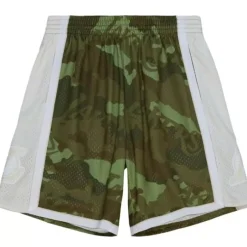 Men Mitchell & Ness Shorts-Ghost Green Camo Swingman Los Angeles Lakers 1996-97 Shorts