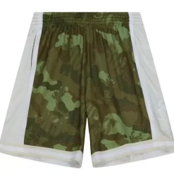 Men Mitchell & Ness Shorts-Ghost Green Camo Swingman Milwaukee Bucks 2000-01 Shorts