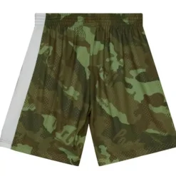 Men Mitchell & Ness Shorts-Ghost Green Camo Swingman Portland Trail Blazers 1991-92 Shorts