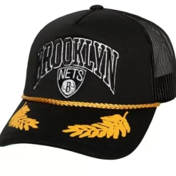 Mitchell & Ness Snapback-Gold Leaf Trucker Brooklyn Nets