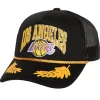 Mitchell & Ness Snapback-Gold Leaf Trucker Hwc Los Angeles Lakers