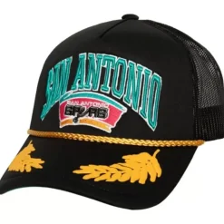 Mitchell & Ness Snapback-Gold Leaf Trucker Hwc San Antonio Spurs