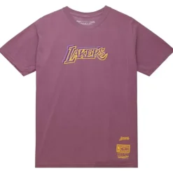 Men Mitchell & Ness T-Shirts & Tops-Golden Hour Glaze Ss Tee Los Angeles Lakers
