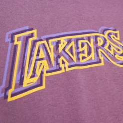 Men Mitchell & Ness T-Shirts & Tops-Golden Hour Glaze Ss Tee Los Angeles Lakers