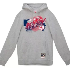 Men Mitchell & Ness Hoodies & Sweatshirts-Graff Hoodie Boston Red Sox