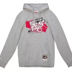 Men Mitchell & Ness Hoodies & Sweatshirts-Graff Hoodie Cincinnati Reds