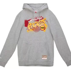 Men Mitchell & Ness Hoodies & Sweatshirts-Graff Hoodie Houston Rockets