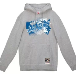 Men Mitchell & Ness Hoodies & Sweatshirts-Graff Hoodie Los Angeles Dodgers
