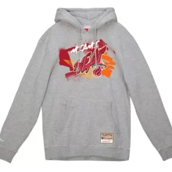 Men Mitchell & Ness Hoodies & Sweatshirts-Graff Hoodie Miami Heat