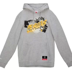 Men Mitchell & Ness Hoodies & Sweatshirts-Graff Hoodie Pittsburgh Penguins
