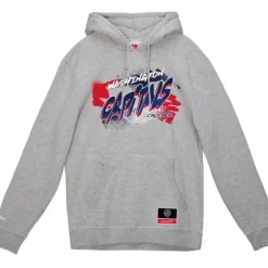 Men Mitchell & Ness Hoodies & Sweatshirts-Graff Hoodie Washington Capitals