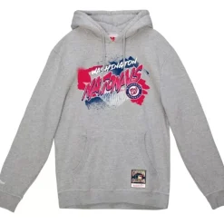 Men Mitchell & Ness Hoodies & Sweatshirts-Graff Hoodie Washington Nationals