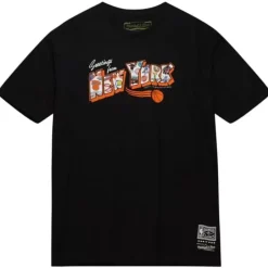 Men Mitchell & Ness T-Shirts & Tops-Greetings Nyc Tee New York Knicks