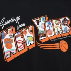 Men Mitchell & Ness T-Shirts & Tops-Greetings Nyc Tee New York Knicks