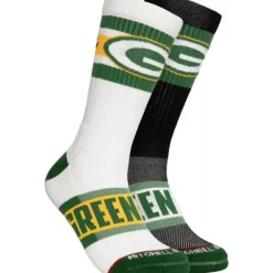 Woman Mitchell & Ness Accessories-Hail Mary Crew Socks Green Bay Packers