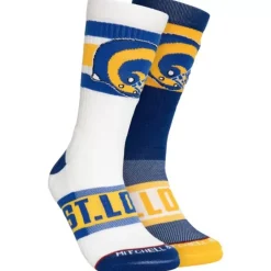 Woman Mitchell & Ness Accessories-Hail Mary Crew Socks St. Louis Rams