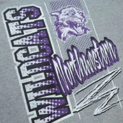 Men Mitchell & Ness Hoodies & Sweatshirts-Halftime Script Crew Northwestern University