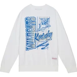 Men Mitchell & Ness Hoodies & Sweatshirts-Halftime Script Crew University Of Kentucky