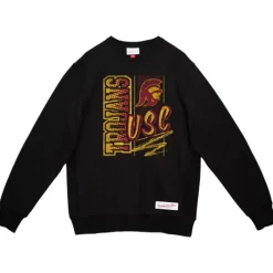 Men Mitchell & Ness Hoodies & Sweatshirts-Halftime Script Crew Usc