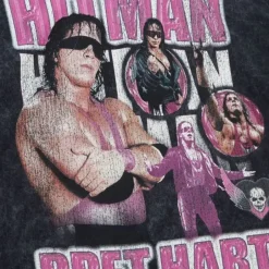 Men Mitchell & Ness T-Shirts & Tops-Hart Forever Tee Bret Hitman Hart
