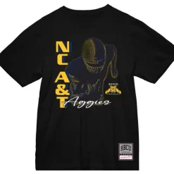 Men Mitchell & Ness T-Shirts & Tops-Hbcu Blitzed Tee North Carolina A&T University