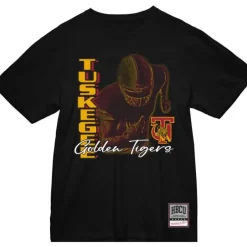 Men Mitchell & Ness T-Shirts & Tops-Hbcu Blitzed Tee Tuskegee University