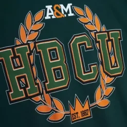 Men Mitchell & Ness T-Shirts & Tops-Hbcu Wreath Tee Florida A&M University