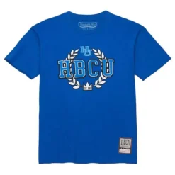 Men Mitchell & Ness T-Shirts & Tops-Hbcu Wreath Tee Hampton University