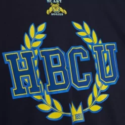 Men Mitchell & Ness T-Shirts & Tops-Hbcu Wreath Tee North Carolina A&T University